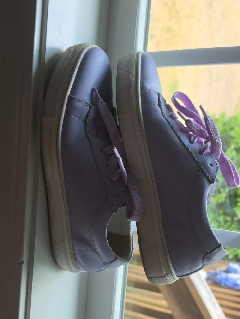 ITALIAN MADE lilac Low-Top Women's Sneakers - Handmade